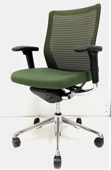 【中古】コーラルメッシュ  CQ81BR-FSJ5 オカムラ（okamura） 肘付ミドルバックチェア