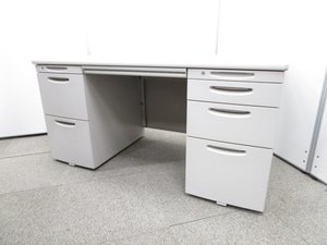 W1400 両袖机SD　左袖3段　右袖4段