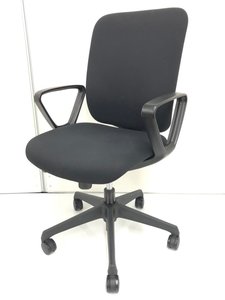 事務椅子としておすすめ！｜CG-R　ブラック　固定式肘掛け｜起業　拠点開設　移転