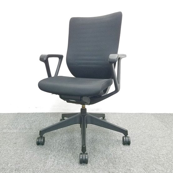 【中古】エピオス   イトーキ（ITOKI） 肘付ローバックチェア