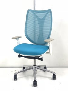 【洗練されたデザイン】【背面メッシュ仕様】オカムラ製　サブリナ　アクアブルー【hi_class】