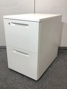 【ロット入荷】【ホワイト色】【2段ワゴン】【状態良好】【コクヨ製】【ISシリーズ】【A4ファイル2段対応OK】