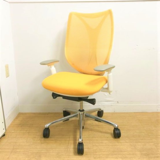 【中古】サブリナ C853BW　FSY6 オカムラ（okamura） 肘付ハイバックチェア