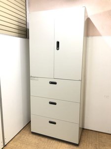 【定番の組合せ】PLUS製　LINX　書庫セット【両開き+3段ラテラル】【値下品】