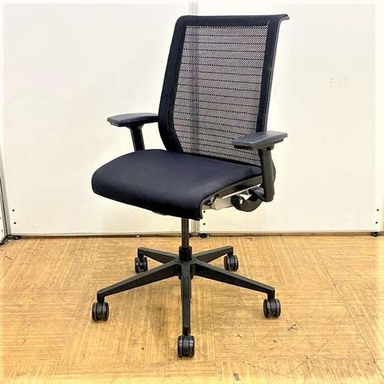 【中古】シンクチェア（座:布 CT-0701333 Steelcase（スチールケース） 肘付ハイバックチェア