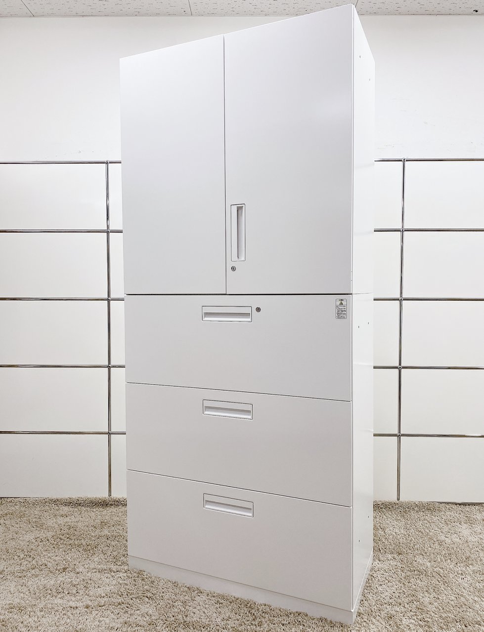 【書庫セット(両開き＋3段ラテラル)】コクヨ/EDIA(エディア)/ホワイト■清潔感のあるホワイト色！　★
                        エディア 
                                    中古
            