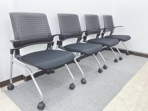 【セットで安い！】肘付きミーティングチェア４脚セット【コクヨ製】オルディナチェア