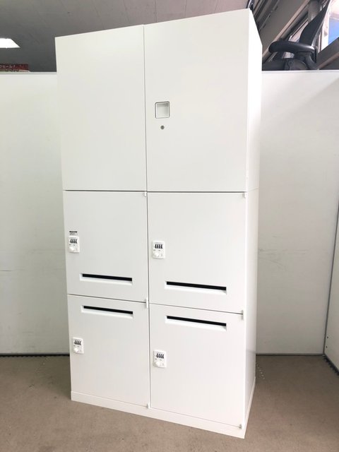 【中古】レクトライン   オカムラ（okamura） 4人用更衣ロッカー