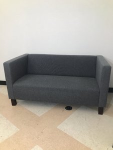 【グレー】【2人掛けソファー】【相合家具製】【休憩室に最適】