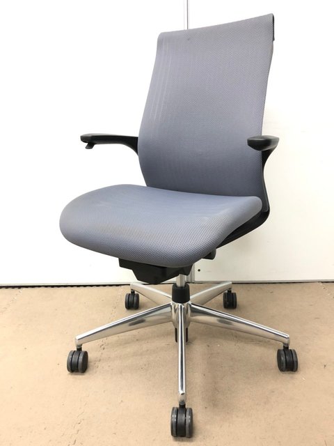 【中古】エムフォー（アルミ脚）  CRS-G2201B コクヨ（KOKUYO） 肘付ハイバックチェア