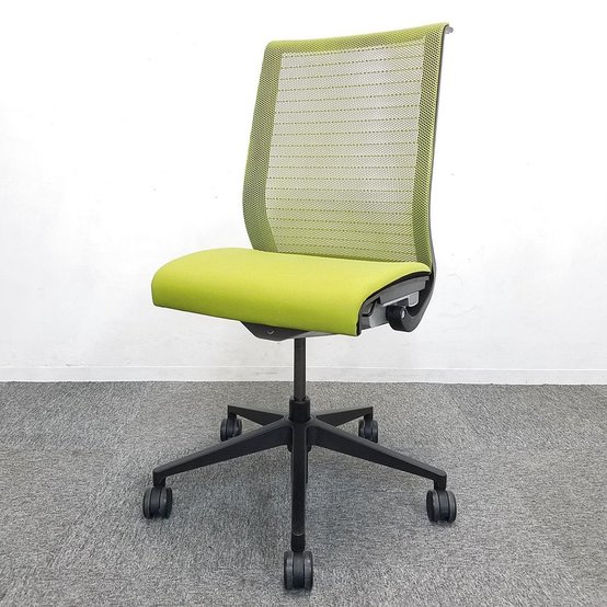 【中古】シンクチェア（座:布 THK-13001 Steelcase（スチールケース） 肘無ハイバックチェア