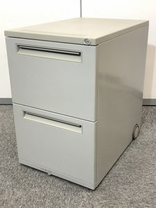 【定価約6万円！！グレーヵラー2段ワゴンの入荷です！！書類収納にバツグンです！！】■内田洋行■FEED■おつとめ品