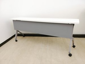 【6台入荷！！】オカムラ製のサイドスタックテーブル！！ロット商品｜人気ホワイトカラー！！【関西在庫数ナンバーワン・尼崎店】