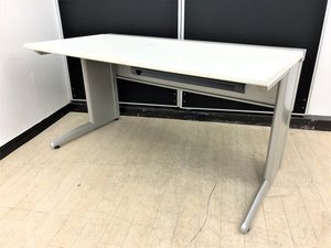 【広々作業】◆右側引き出し付き◆イトーキ製エーキューズ◆ホワイト平机
