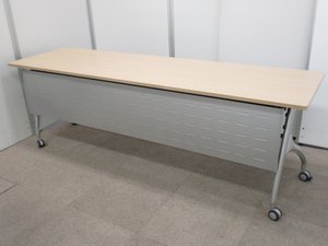 【在庫入替品】明るい木目調で気分も爽やか！事務作業用な会議用などシーンを選ばす使用可能！