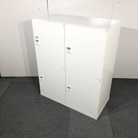 【中古】	レクトライン(Rectline)  オカムラ（okamura） 4人用更衣ロッカー