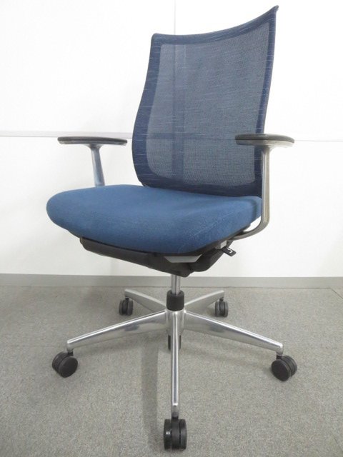 【中古】ベゼル（アルミポリッシュ脚）  CRS-G2800E6 コクヨ（KOKUYO） 肘付ハイバックチェア