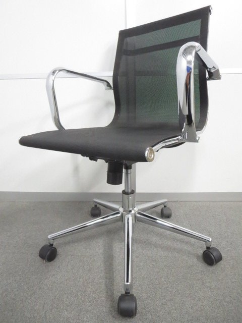 【中古】デザインメッシュチェアー APS-M01　Inoue　イノウエ　井上金庫 その他メーカー 肘付ミドルバックチェア