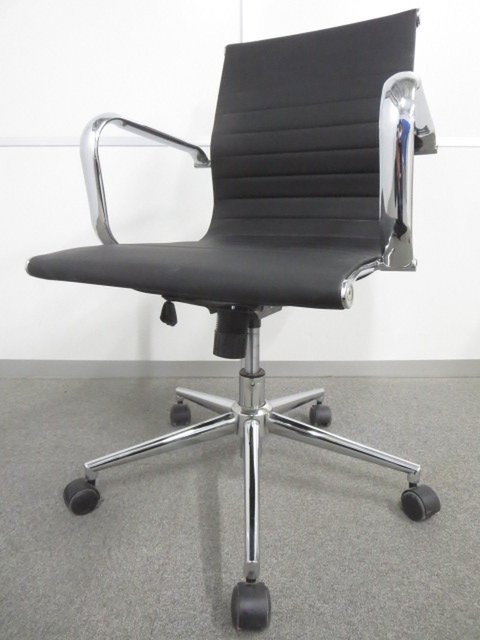 【中古】デザインレザーチェアー APS-N02　Inoue　イノウエ　井上金庫 その他メーカー 肘付ハイバックチェア