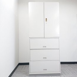 【イトーキ製】【上下書庫セット】【2台限定】【ニューグレー】【ケンドン書庫】【レア商品・入荷】