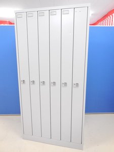 これ1台で6人分！スペースの有効活用のおすすめ！イトーキ/6人用ロッカー/ニューグレー/シリンダー錠