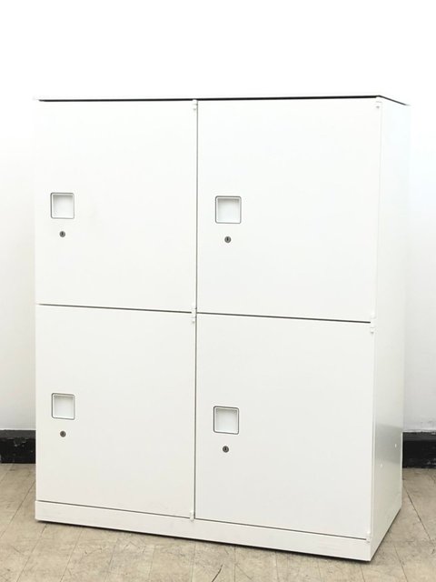 【中古】レクトライン   オカムラ（okamura） 4人用更衣ロッカー