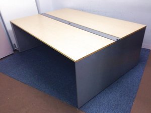 【2400㎜】【イトーキ製】【ナチュラル】【インターリンク】【フリーアドレスデスク】【4名様】【レイアウト変更】【共有】【シェア】