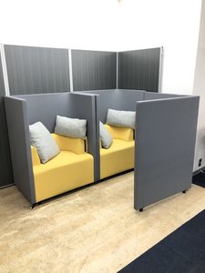【在庫入替セール品】【2セット限定】コクヨ製　個人ブースソファ　ウイルス対策としても【中古】【オフィス家具】【東京】【大阪】【愛知】【岐阜】【石川】【長野】【滋賀】