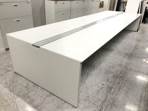 【大量入荷！！】【内田洋行製フリーアドレスデスク】｜【W4800mm　8名様使用推奨】｜天板ホワイト｜執務用やミーティング用にもおすすめです！【起業】【増員】【関東倉庫在庫】