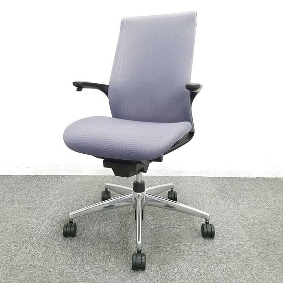 【中古】エムフォー（アルミ脚）  CRS-G2201 コクヨ（KOKUYO） 肘付ハイバックチェア