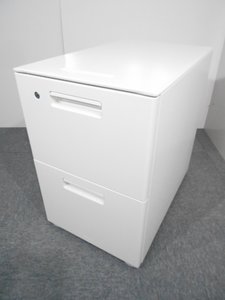 【大量入荷】｜2段ワゴン｜デスクインワゴン｜H600mm｜ホワイト｜【関西倉庫在庫】