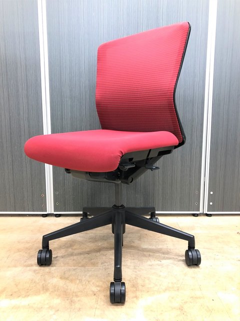 【中古】エルフィ  ELA2-00B ウチダ（UCHIDA) 肘無ミドルバックチェア