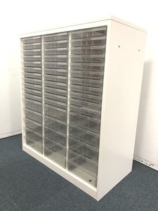 【レア商品入荷】イトーキ製　シンライン　クリスタルトレーキャビネット【深型5段・浅型11段のコンビ】