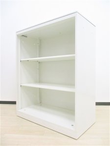 【お得な天板付き！】オカムラ/レクトライン/ホワイト■自由に使えるオープン書庫