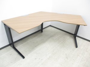 【オカムラ大型デスク！】お洒落デスク！ブラウン天板で職場をおしゃれに！【プロユニット】【幅２０７０ｍｍ】