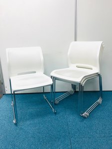 【お得な4脚セット】コクヨ製カラベル/ホワイトメッシュ/レア商品です！