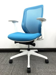 【2018年製】【2脚入荷】状態良好シルフィー（Sylphy)チェア※希少ホワイトフレーム＆ランバーサポート無しタイプ◆オカムラ製