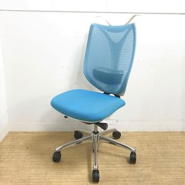 サブリナはオカムラ製のオフィスシーティングです★シルフィーの上位モデル　ランバーサポート付き　ハンガー付　ブルーグリーン
