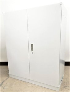 【ホワイトカラー入荷！】■ウチダ　両開き書庫　3段収納タイプ