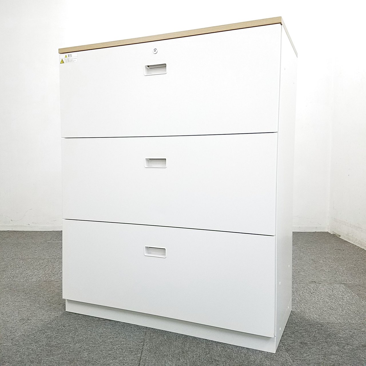 【2台入荷！】｜3段ラテラル書庫｜キャビネット｜オシャレな木目天板付き！
                        シンライン 
                                    中古
            