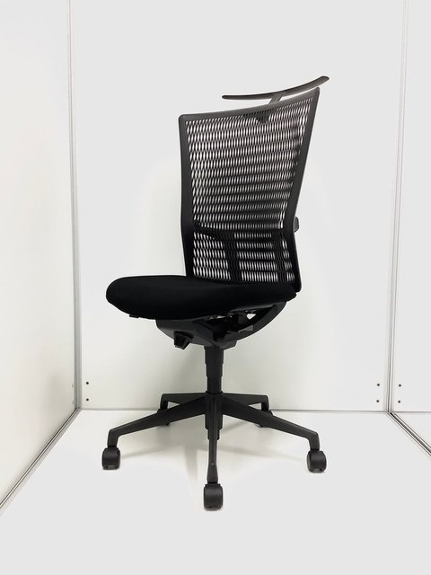 【肘無】【シルエットが斬新的！】内田洋行/アクトディア/ブラック色