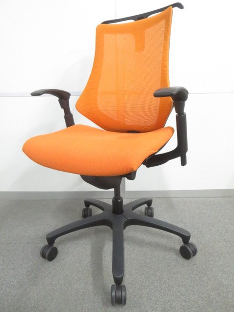 【中古】エフ  KF-370JBH-T1D3 イトーキ（ITOKI） 肘付ハイバックチェア