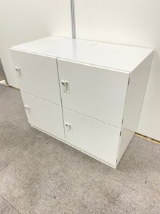 【未使用品】スリムなタイプのロッカー！置く場所を選びません！内田洋行/ ホワイト【倉庫在庫品】
