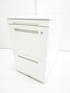 【膝元収納】【良好品】イトーキ/CZR/ホワイト【H650のA4サイズ2段収納】