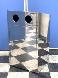 【屋外対応のステンレス製】山崎産業/ダストボックス/分別可能！