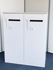 【パーソナル書庫】時代はついにここまで来た。書類、ノートPC、ファイル、書籍、筆記用具、手提げ金庫、何を入れてもよし。使い方の可能性は無限大！【木目天板】