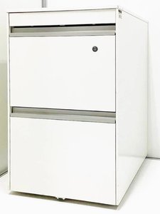 【フリアド&平机H720対応】イトーキ/インクルード/ホワイト【3段ワゴン】