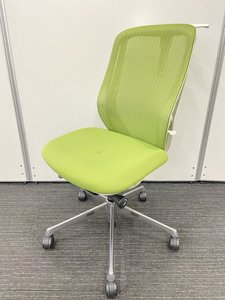 【テレワーク推奨チェア】2016年製！オカムラ/okamura/シルフィー/ライトグリーン【倉庫在庫品】