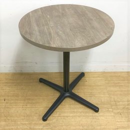 流行の古木調×ブラックフレームのカフェテーブル入荷！　イトーキ製　丸テーブル　オシャレ★