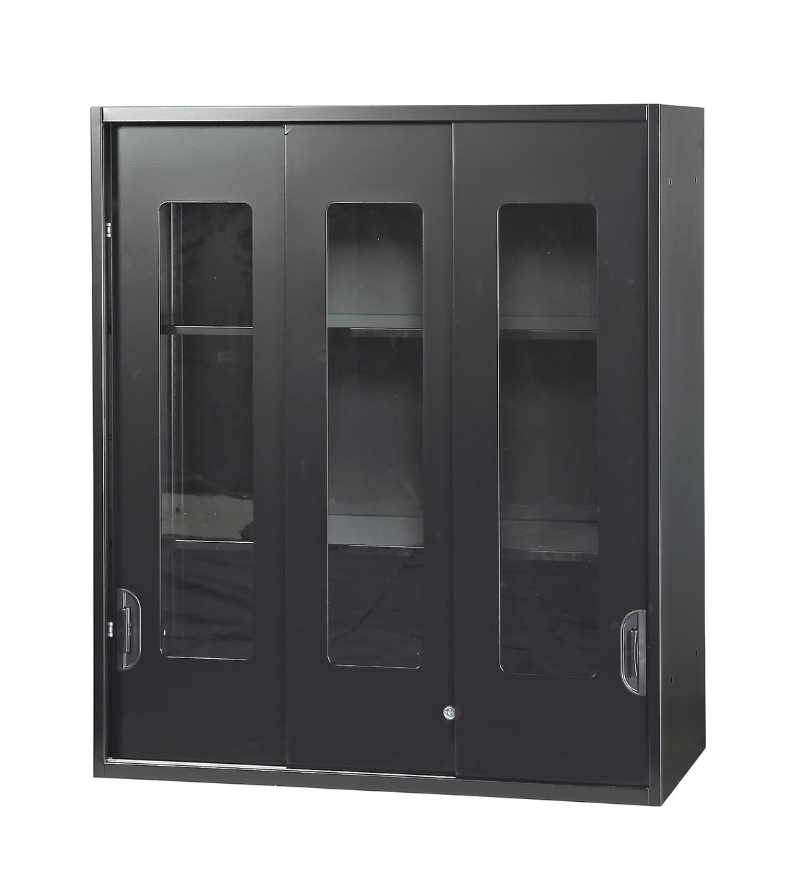 【収納家具】上置き/ガラス引き違い書庫【事務用品】【ブラック】
                        HOS
                                    新品
            